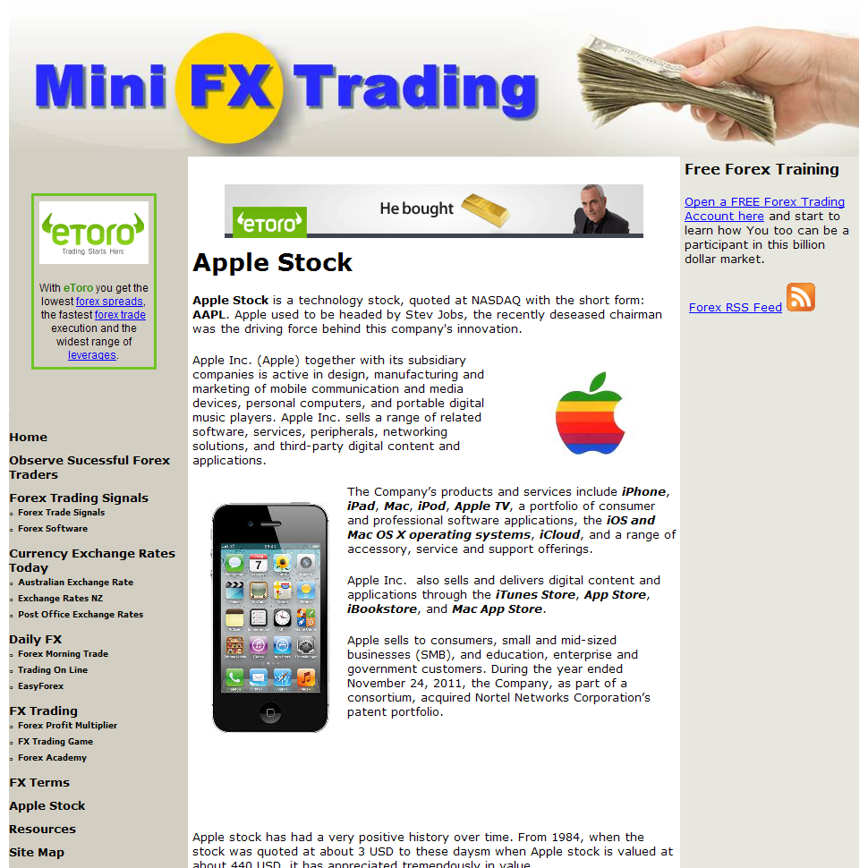 Mini FX Trading - Apple Stock